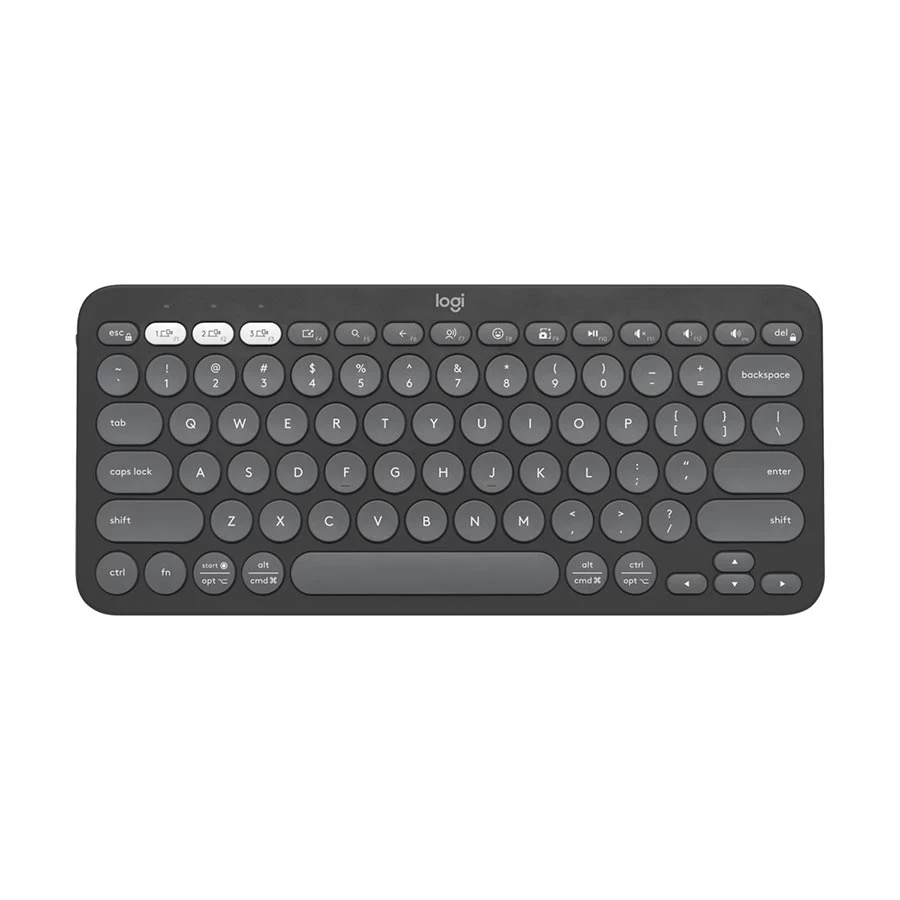 Logitech Pebble Keys 2 K380S Bluetooth Multi Device Tonal Graphite Keyboard #920-011753