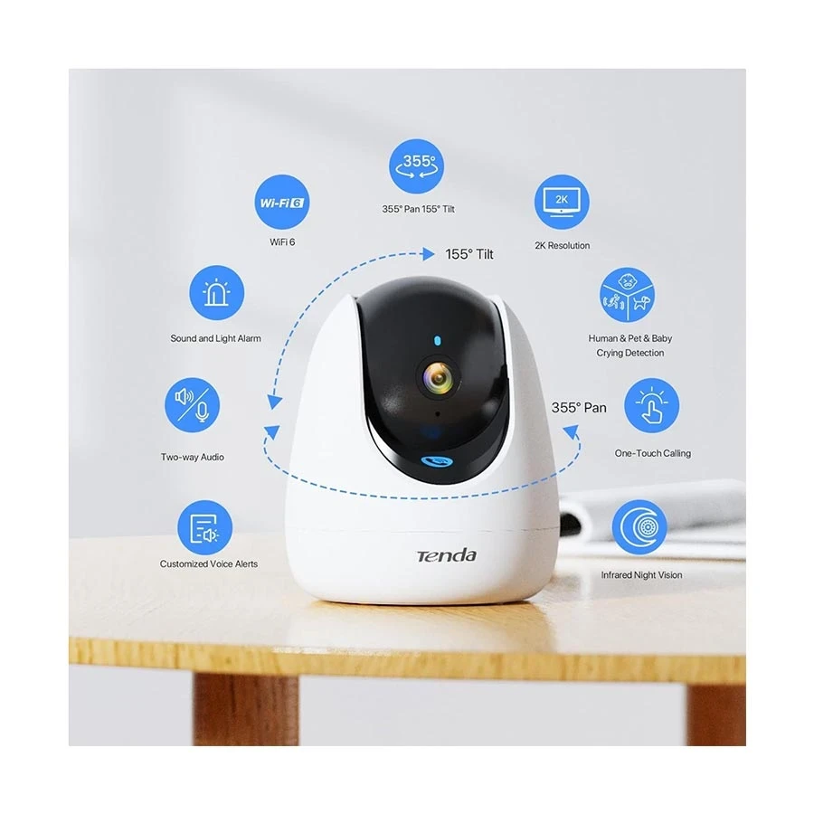 Tenda CP3 Pro (4mm) (3.0MP) Pan/Tilt Wi-Fi Dome IP Camera