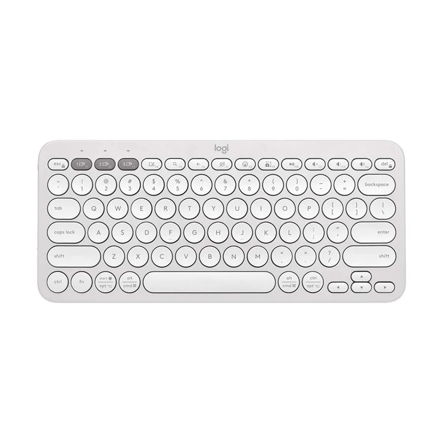 Logitech Pebble Keys 2 K380S Bluetooth Multi Device Tonal White Keyboard #920-011754