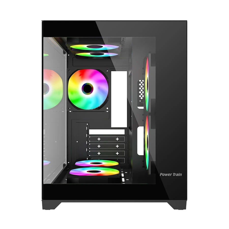 Power Train G777 Mid Tower Black ATX Gaming Desktop Casing #PT-G777B