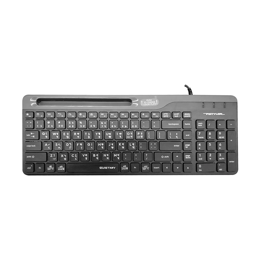 A4tech FK25 Fstyler Wired Black Multimedia Keyboard with Bangla