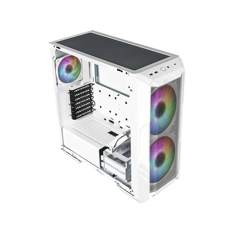 Cooler Master HAF 500 ARGB Mid Tower White E-ATX Gaming Desktop Case #H500-WGNN-S00