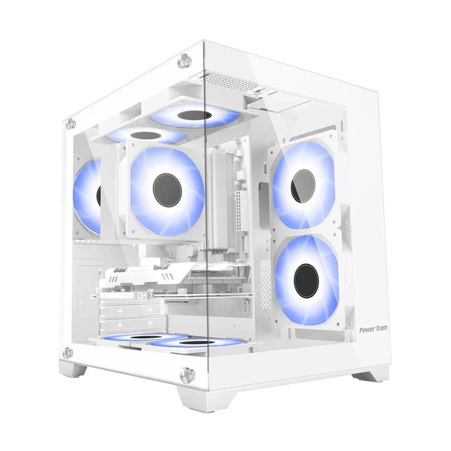 Power Train G777 Mid Tower White ATX Gaming Desktop Casing #PT-G777W