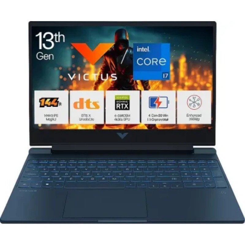 HP Victus 15 Intel Core i7 13620H 16GB RAM 512GB SSD RTX 4050 6GB Graphics 15.6 Inch FHD Performance Blue Gaming Laptop Model FA2104TX C25VQPA